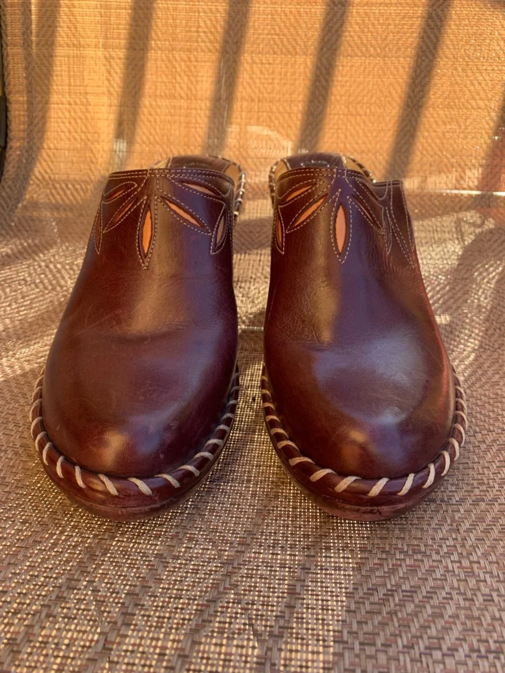 Frye slip on leather heeled mules - Picture 2 of 10